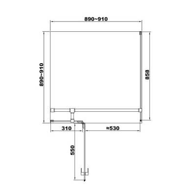 Будкрам купити UP Кабіна душова, квадратна,ліва, розпашна, колір - хром, 90х90, без піддона, скло прозоре UP Кабіна душова, квадратна,ліва, розпашна, колір - хром, 90х90, без піддона, скло прозоре 2