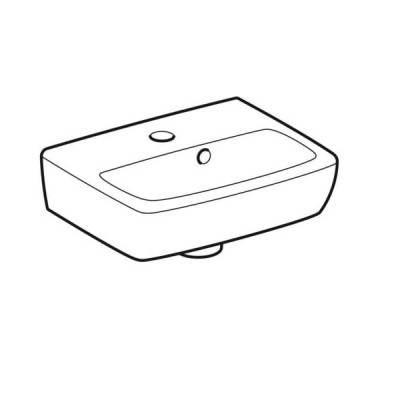 Будкрам купити Selnova Square Раковина з асиметричним переливом, з 1 отв.під зміш., білий глянець Selnova Square Раковина з асиметричним переливом, з 1 отв.під зміш., білий глянець 2