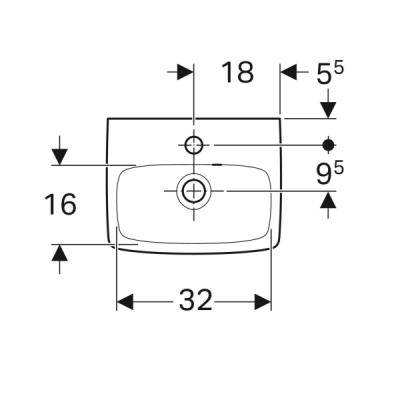 Будкрам купити Selnova Square Раковина з асиметричним переливом, з 1 отв.під зміш., білий глянець Selnova Square Раковина з асиметричним переливом, з 1 отв.під зміш., білий глянець 3