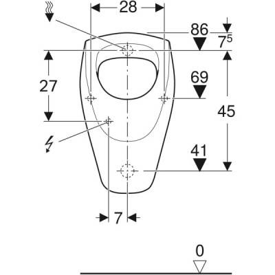 Будкрам купити Selnova, Уринал, задній підвід води, задній випуск, білий глянець Selnova, Уринал, задній підвід води, задній випуск, білий глянець 4