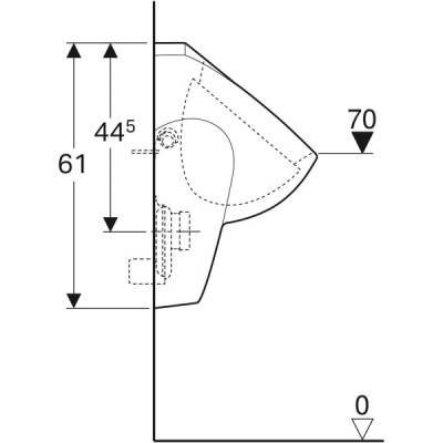 Будкрам купити Selnova, Уринал, задній підвід води, задній випуск, білий глянець Selnova, Уринал, задній підвід води, задній випуск, білий глянець 5