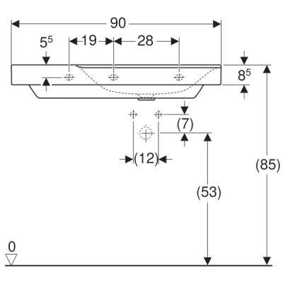 Будкрам купить Xeno2 Умывальник 90 см, с полкой слева, с 1 отверстием под смешаных параз., без перелива, покрытие KeraTect, цвет белый глянец Xeno2 Умывальник 90 см, с полкой слева, с 1 отверстием под смешаных параз., без перелива, покрытие KeraTect, цвет белый глянец 3