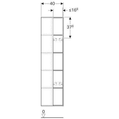 Будкрам купити Citterio Шафка бокова, висока, з дзеркалом, 400х1600х250мм, колір корпуса: сіро-коричневий дуб Citterio Шафка бокова, висока, з дзеркалом, 400х1600х250мм, колір корпуса: сіро-коричневий дуб 4