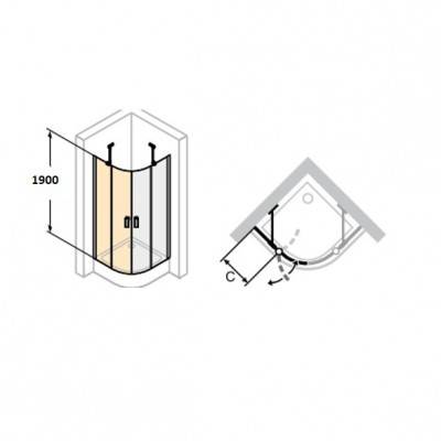 Будкрам купити TRACY  піддон 900*900