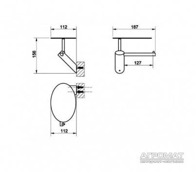 Будкрам купити Ovale 45° Тримач паперу Ovale 45° Тримач паперу 2