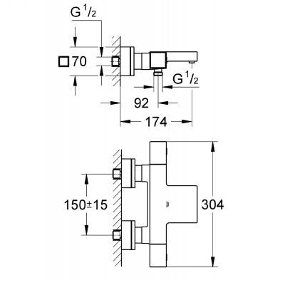 Будкрам купить GROHETERM Cube Термостат для ванны GROHETERM Cube Термостат для ванны 3