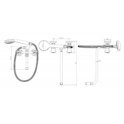 Будкрам купить Object Смеситель для ванны и душа с длинным изливом Object Смеситель для ванны и душа с длинным изливом 2