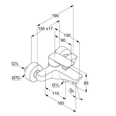 Будкрам купити Pure&Style Змішувач д/ванни Pure&Style Змішувач д/ванни 2