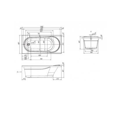 Будкрам купить Ванна акриловая JOY 150х70 Ванна акриловая JOY 150х70 3