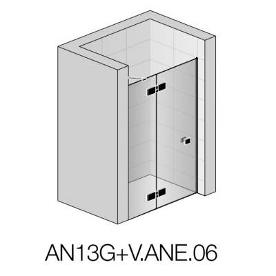 Будкрам купити Annea Душові дверцята кріплення зліва,чорний мат/прозоре скло Annea Душові дверцята кріплення зліва,чорний мат/прозоре скло 2