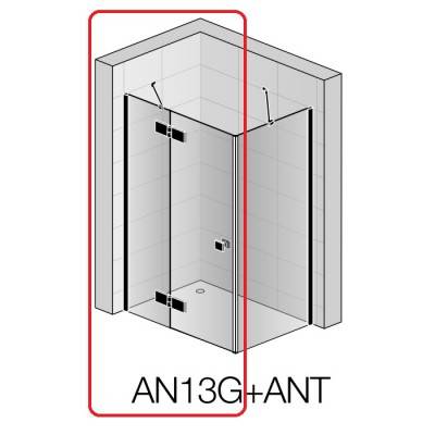 Будкрам купити Annea Душові дверцята кріплення зліва,чорний мат/прозоре скло Annea Душові дверцята кріплення зліва,чорний мат/прозоре скло 3