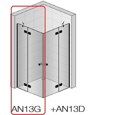 Будкрам купити Annea Душові дверцята кріплення зліва,чорний мат/прозоре скло Annea Душові дверцята кріплення зліва,чорний мат/прозоре скло 4