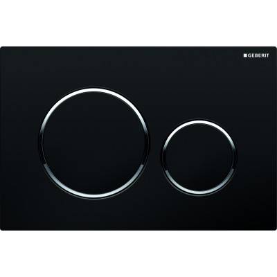 Будкрам купити  Sigma20 Клавіша змиву, панель та клавіши чорний глянець, декоративна окантовка клавіш хром глянець