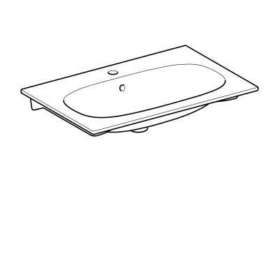 Будкрам купить Geberit Acanto Slim Умывальник встраиваемый в столешницу 75 см, с отверстием, с переливом, белый Geberit Acanto Slim Умывальник встраиваемый в столешницу 75 см, с отверстием, с переливом, белый 3