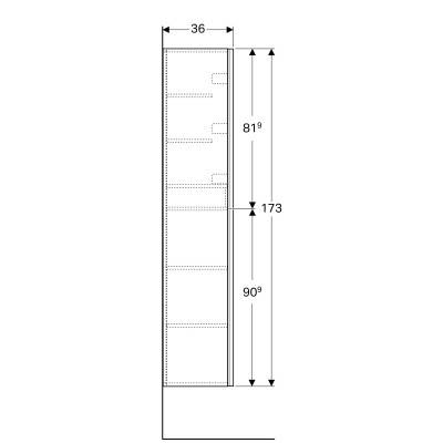 Будкрам купити Acanto Висока  шафа з двома дверцятами: корпус: лакований матовий /чорний, фасад: чорне скло Acanto Висока  шафа з двома дверцятами: корпус: лакований матовий /чорний, фасад: чорне скло 4