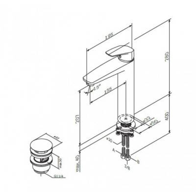 Будкрам купить Gem Смеситель для раковины, излив 155 мм, хром Gem Смеситель для раковины, излив 155 мм, хром 2