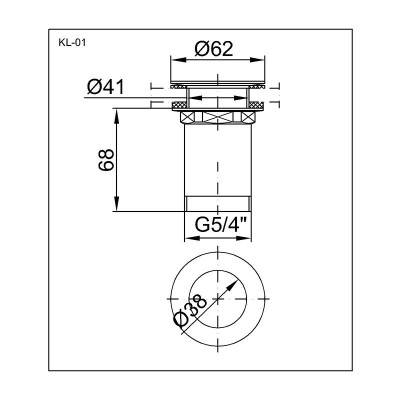Будкрам купить донный клапан с переливом, click/clack, хром донный клапан с переливом, click/clack, хром 2