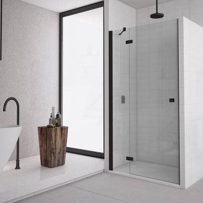 Будкрам купити Annea Душові дверцята кріплення зліва,чорний мат/прозоре скло