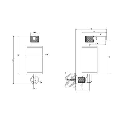 Будкрам купити Inciso Дозатор рідкого мила, підвісний. Колір - Black XL Inciso Дозатор рідкого мила, підвісний. Колір - Black XL 2