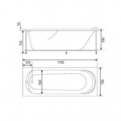 Будкрам купить  Bourgeois Г/М ванна 170х70  Bourgeois Г/М ванна 170х70 2