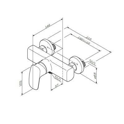 Будкрам купить Spirit V2.1 смеситель для душа, хром Spirit V2.1 смеситель для душа, хром 2