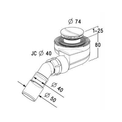 Будкрам купити TURBOFLOW сифон для піддону  D-50 TURBOFLOW сифон для піддону  D-50 2
