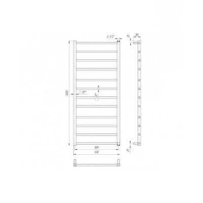 Будкрам купить Полотенцесушитель Токио 1200х530/500 хром Полотенцесушитель Токио 1200х530/500 хром 2