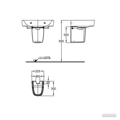 Будкрам купить Renova Plan Полупьедестал в прямок.умыл., белый Renova Plan Полупьедестал в прямок.умыл., белый 2