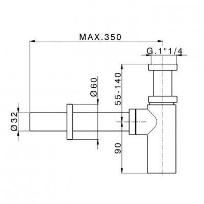 Будкрам купити ART Сифон, чорний матовий ART Сифон, чорний матовий 2