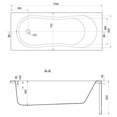 Будкрам купити NIKE Ванна 170x70 + ніжки PW04(PW01,PW011) NIKE Ванна 170x70 + ніжки PW04(PW01,PW011) 2