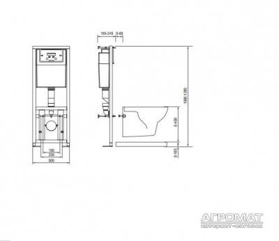 Будкрам купить LINK инсталляция для унитаза без кнопки LINK инсталляция для унитаза без кнопки 2