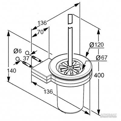 Будкрам купити A-XES Щітка д/унітазу A-XES Щітка д/унітазу 3