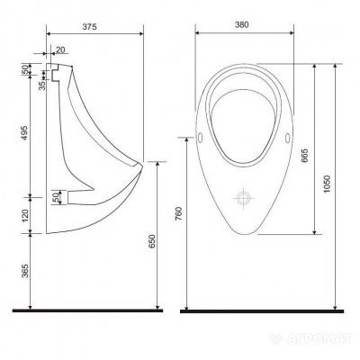 Будкрам купить Уринал TAURUS T100 Уринал TAURUS T100 2