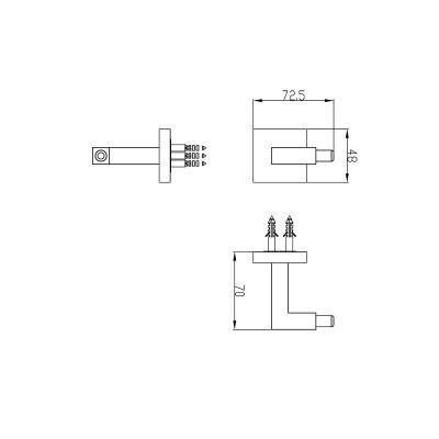 Будкрам купити QUADRO Гачок, хром QUADRO Гачок, хром 2