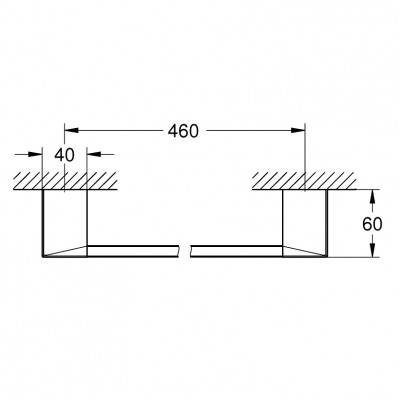Будкрам купити Selection Cube Тримач д/рушників 500mm Selection Cube Тримач д/рушників 500mm 3