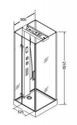 Будкрам купити GREDOS Бокс паровий, квадрат. 900*900*2150 + дерев. настил, ліве відкр. (4 частини) GREDOS Бокс паровий, квадрат. 900*900*2150 + дерев. настил, ліве відкр. (4 частини) 2