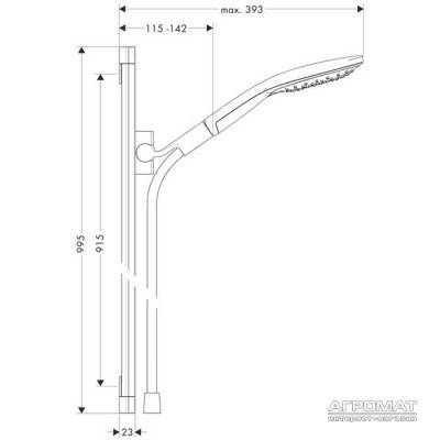Будкрам купити Raindance Select S 150 3jet/Raindance Unica'S Душовий набір Raindance Select S 150 3jet/Raindance Unica'S Душовий набір 2