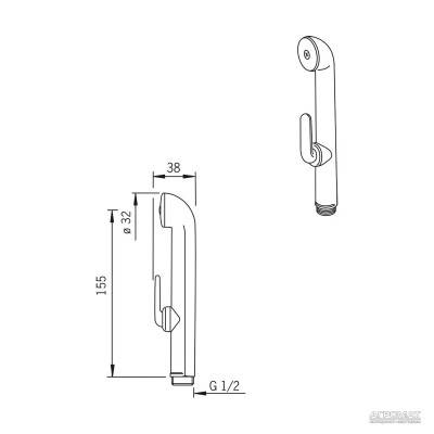 Будкрам купить Ручной душ - Бидетта хром Ручной душ - Бидетта хром 2