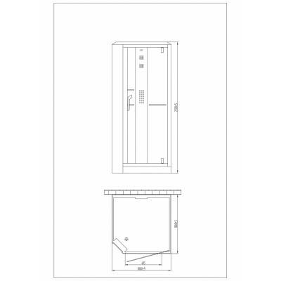 Будкрам купити SOUL Бокс паровий 1000х1000х2200 мм, чорний, правий (5 уп) SOUL Бокс паровий 1000х1000х2200 мм, чорний, правий (5 уп) 2