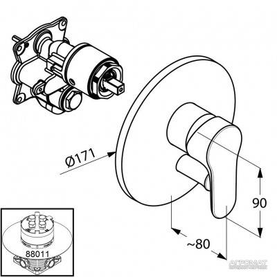 Будкрам купить Objekta Внешняя часть смесителя для ванны Objekta Внешняя часть смесителя для ванны 2