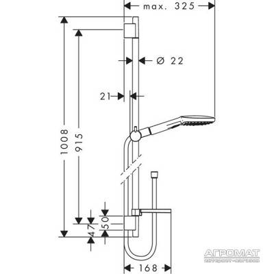 Будкрам купить Raindance Select E 120/держатель unica's Puro Душевой набор Raindance Select E 120/держатель unica's Puro Душевой набор 2