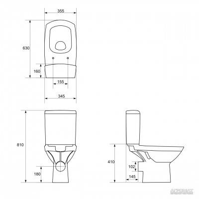 Будкрам купить CARINA 011 3/6л Компакт 315 крышка дюропласт SOFT CLOSE CARINA 011 3/6л Компакт 315 крышка дюропласт SOFT CLOSE 2