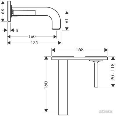 Будкрам купити Citterio Зовнішня частина змішувача д/раковини Citterio Зовнішня частина змішувача д/раковини 2