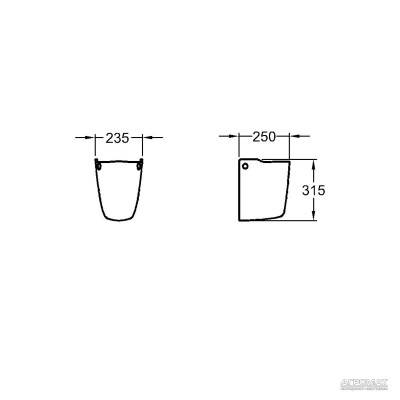 Будкрам купить Renova Полупьедестал к умывальнику рис., белый Renova Полупьедестал к умывальнику рис., белый 2