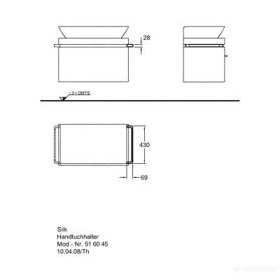 Будкрам купить Silk Держатель для полотенец 430 (451х69х28мм), хромированный Silk Держатель для полотенец 430 (451х69х28мм), хромированный 3