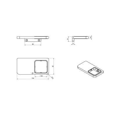 Будкрам купити COMFORT 2.0 Тримач настінний з полицею, хром COMFORT 2.0 Тримач настінний з полицею, хром 2
