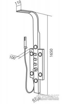 Будкрам купити Tender 3 Душова  панель гідромас. Tender 3 Душова  панель гідромас. 2