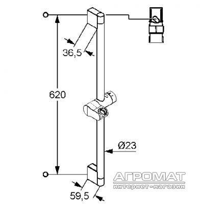 Будкрам купити A-QAs Душова стійка-0,6м зі шлангом A-QAs Душова стійка-0,6м зі шлангом 2