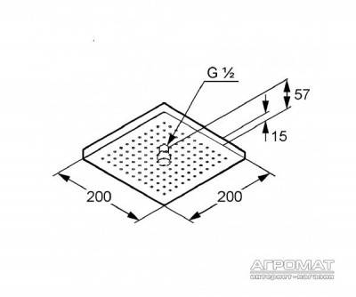Будкрам купить A-QA Верхний душ-200 A-QA Верхний душ-200 2