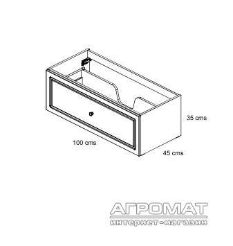 Будкрам купити CLASSIC Тумба -100 д/раковини, 1 шухляда, білий матовий CLASSIC Тумба -100 д/раковини, 1 шухляда, білий матовий 2